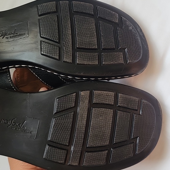 NATURALIZER Natural Soul. Sandal Black Leather. Size 6.5 - Picture 14 of 17